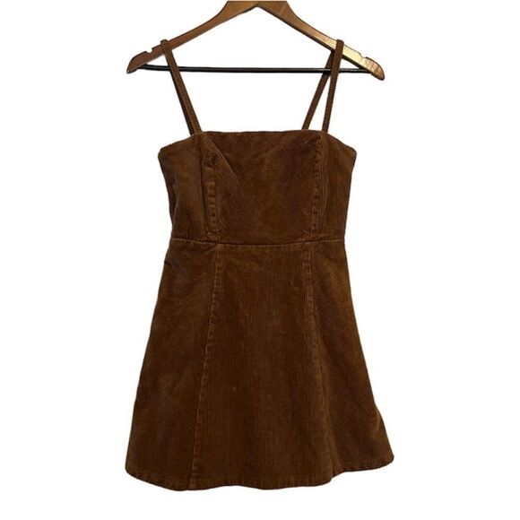 Women's Forever21 Brown Corduroy Mini Dress - Picture 1 of 7